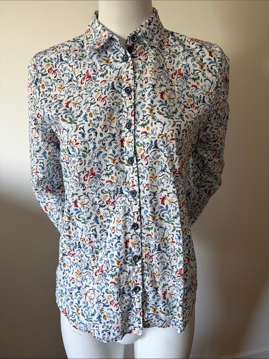 Erfo Tops - Erfo Original Floral Long-Sleeve Button-Up Shirt Size 36